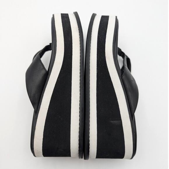 Kelsi Dagger Gigi Platform Wedge Flip Flop Sandal Women's Black Size US7.5 EU38 - Picture 10 of 11